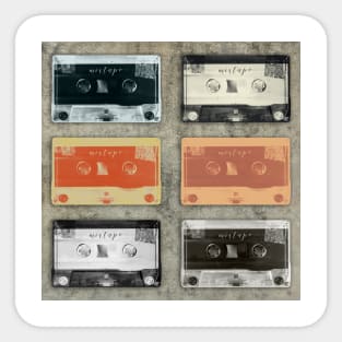 Retro Mixtape variations Sticker